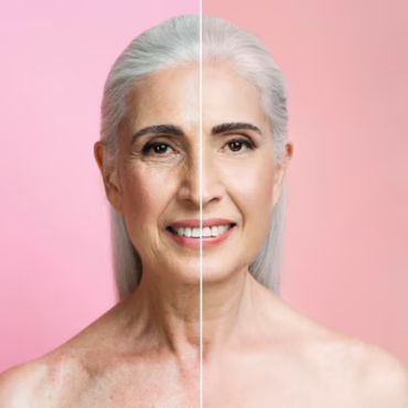 A woman receiving a Hydro Boost facial treatment at Kaya by Reema Salon, showcasing anti-aging and organic peel services.